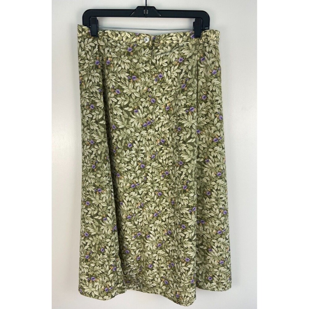 Bice Maxi Skirt Women’s Size 12 Green & Purple Spring Floral Pattern Flowy Boho
